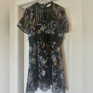 High Neck Blue Mini Dress